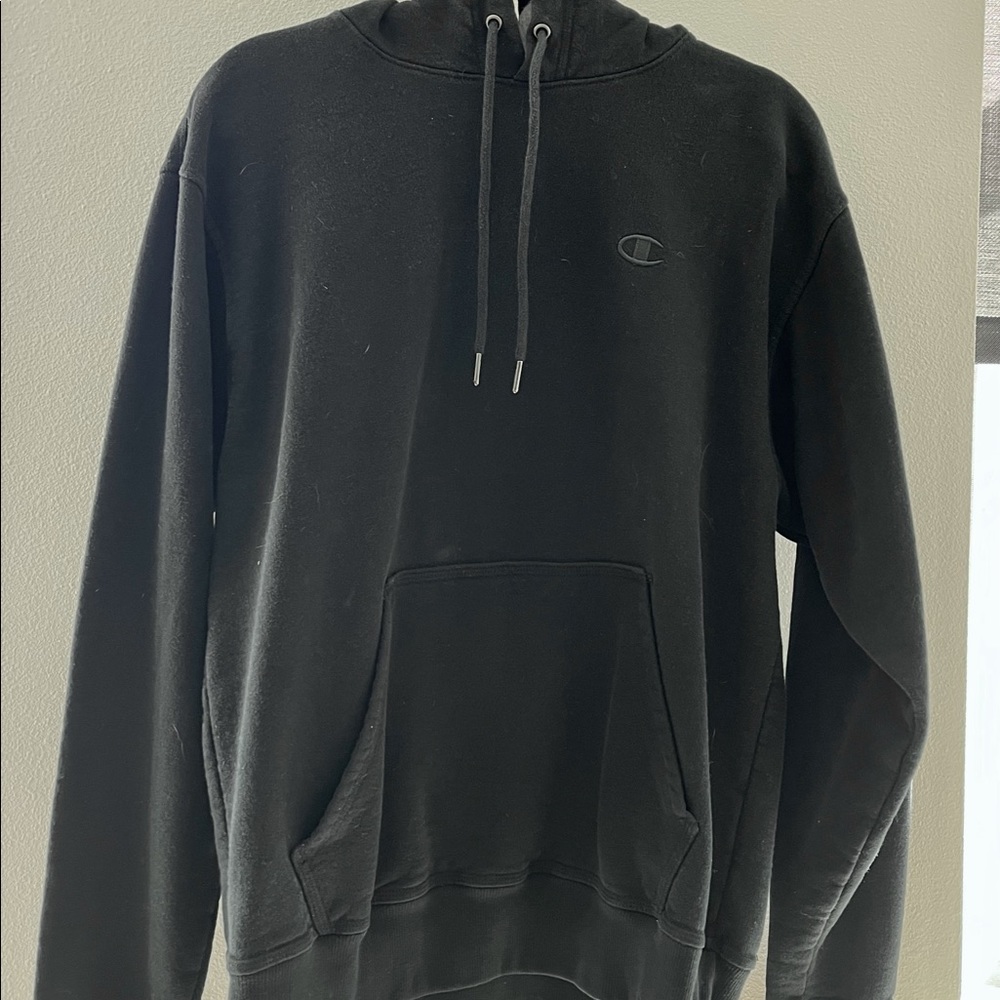 Champion - Unisex heavyweight black hoodie - Size M